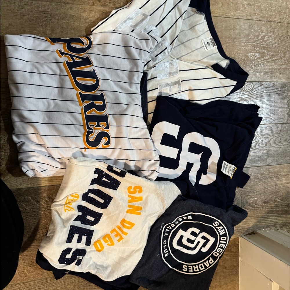 PINK Victoria's Secret Blue and White Jerseys